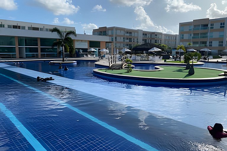 Flat em Resort completo