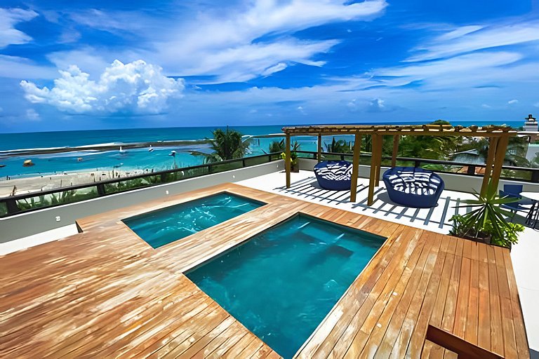#Apto Luxo Vista para as piscinas naturais centro