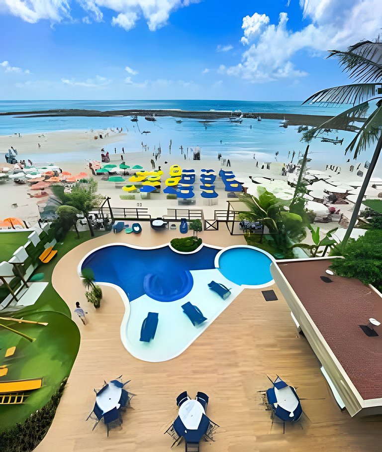 #Apto Luxo Vista para as piscinas naturais centro