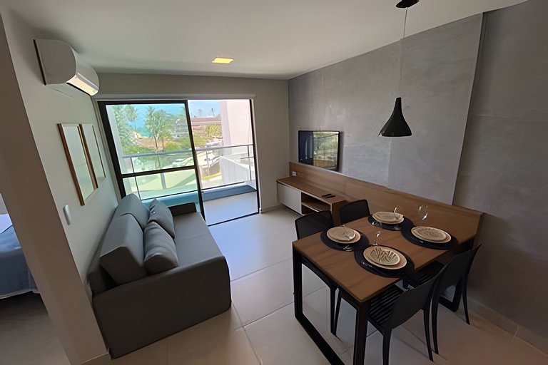 Flat Premium vista Mar no centro
