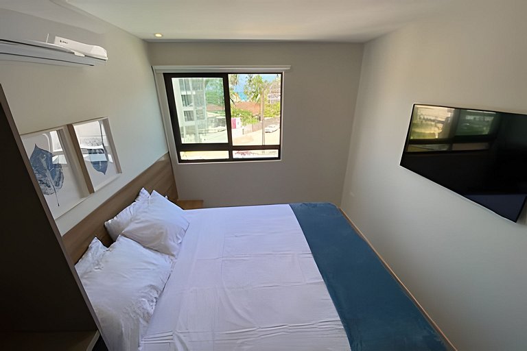 Flat Premium vista Mar no centro