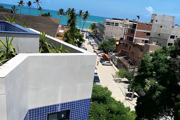 Flat Premium vista Mar no centro