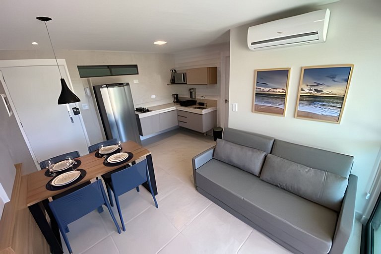 Flat Premium vista Mar no centro