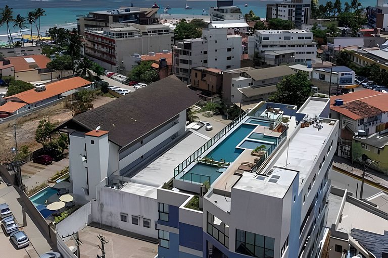 Flat Premium vista Mar no centro