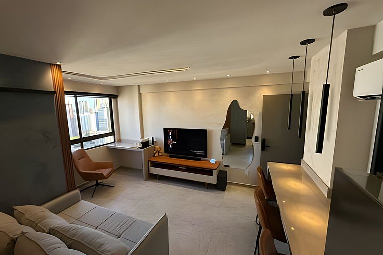 Flat Luxo vista mar boa viagem