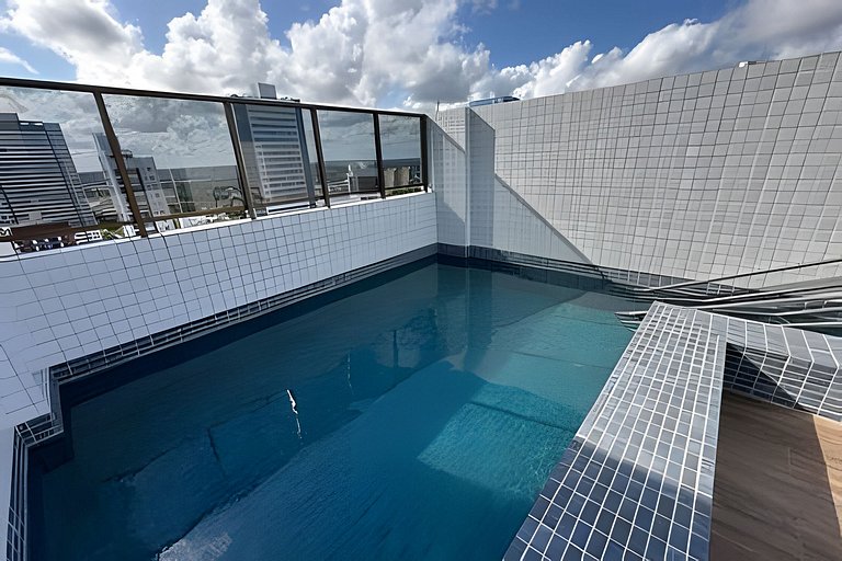 Flat Luxo vista mar boa viagem