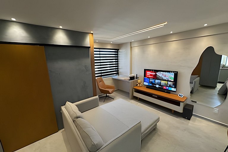 Flat Luxo vista mar boa viagem