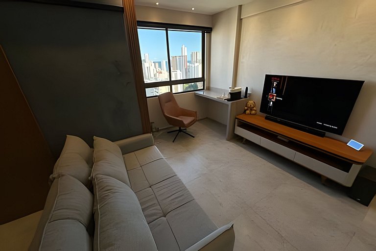 Flat Luxo vista mar boa viagem