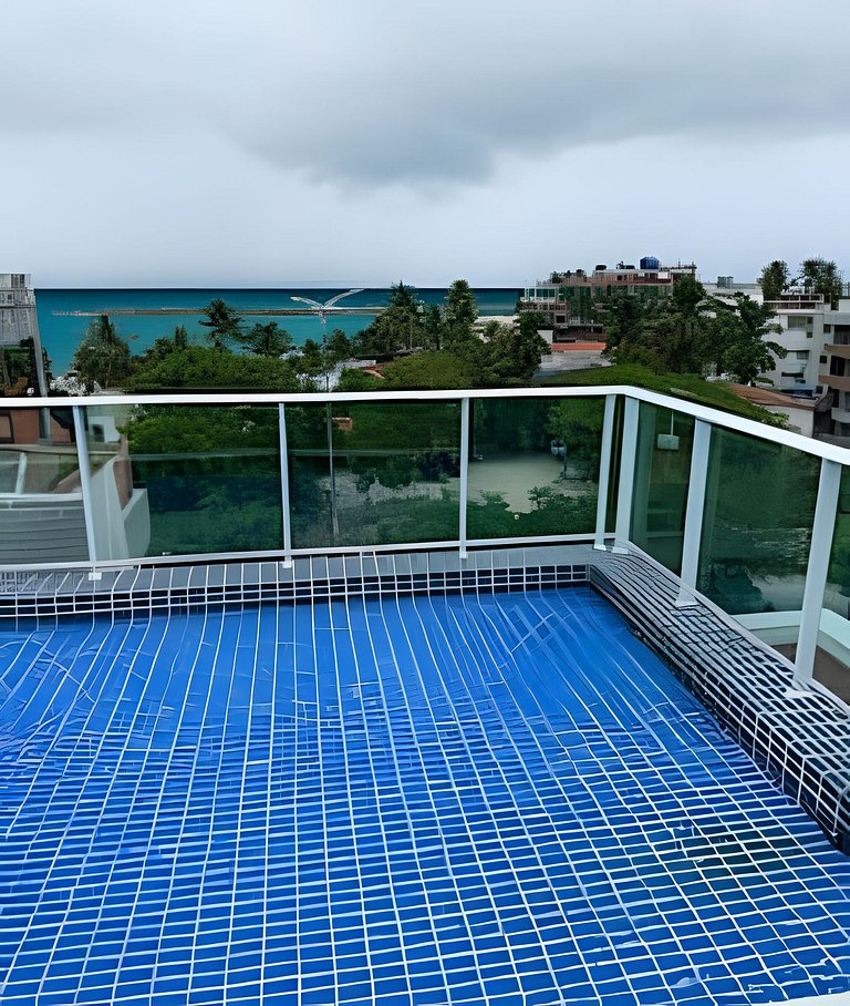 Flat piscina pvt no centro praia